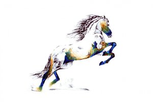 Vibrant Rearing Horse by Kulik