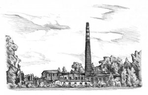 Vintage Factory Sketch by Kulik