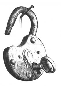 Vintage Padlock And Key