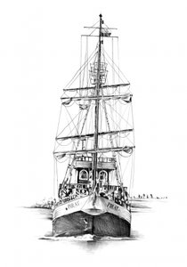 Vintage Pirate Ship by Kulik