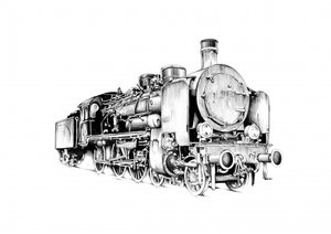 Vintage Steam Locomotive by Kulik