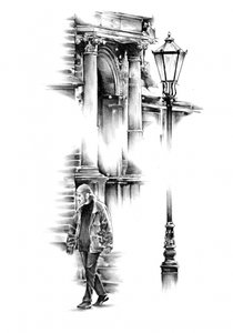Walking Man City Sketch by Kulik