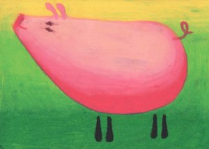 Whimsical Pink Pig by Kulik