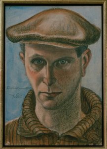 Self-Portrait with Cap by Kurt Günther