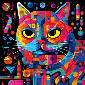 Abstract Cat Patterns 2 by Kurt Heppke