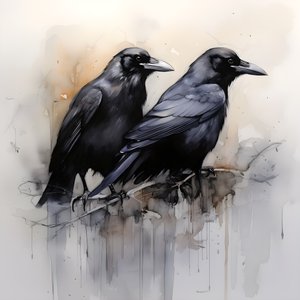 View of 2 Anatomically Correct Ravens 1