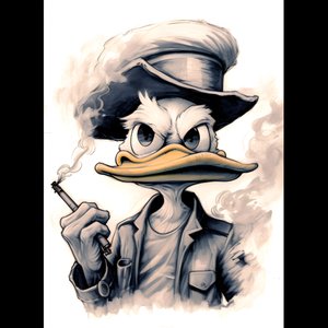 Scrooge McDuck Smoking a Big Marijuana Joint 2