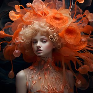 A Close Portrait of the Beautiful Underwater Actinia Sea Anemones Flower Goddess 1 by Kurt Heppke