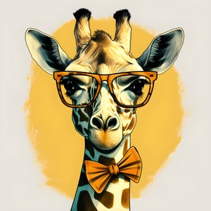 Giraffe with Glasses 2