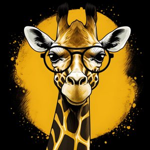 Giraffe with Glasses 4