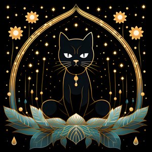 Cat Meditating on a Lotus Flower 4