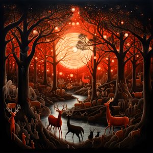 People Negotiating with a Magical Deer-God Moon 1 by Kurt Heppke