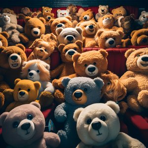 Millions of Teddy Bears in a Cinema 4