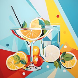 Poster of Lemons, Cocktails with Lemons, Mint 4