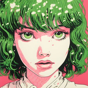 Risograph of a Delicate Girl 2