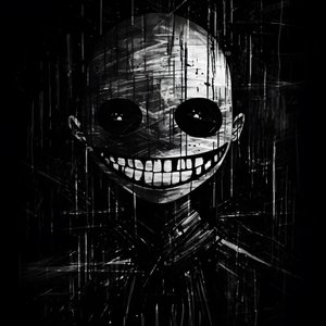 The Smiling Face is Drawn on Black Paper 1 by Kurt Heppke