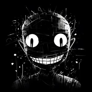The Smiling Face is Drawn on Black Paper 2 by Kurt Heppke