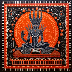 The Devil Lucifer Reclines in a Devilish Palace 1