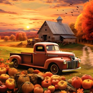 An Old Pickup Truck at an Autumn Sunset Evening 4 by Kurt Heppke
