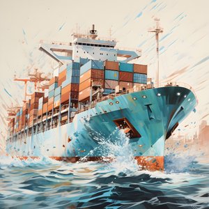 A Large Ship in the Water 3