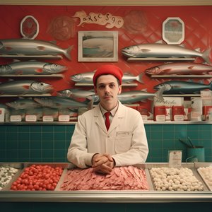 A Surreal Image of a Polish Fishmonger from the 1950s 1