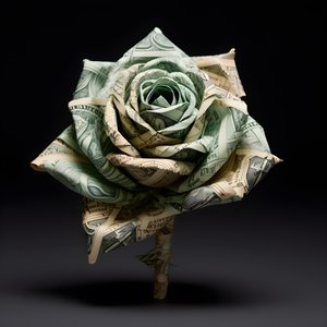 A Rose Made of 100 Dollar Bills, Electrified 3