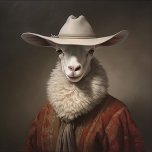 The Dalai Lama in a cowboy hat