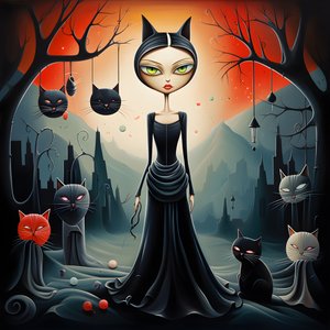 Crazy Cat Woman in a Dress 2