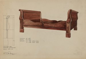 Sleigh Bed by Kurt Melzer