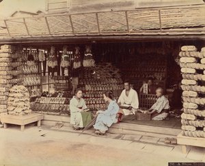 A Shoe Store by Kusakabe Kimbei