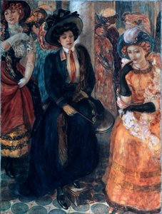 In a Cafe by Kuzma Sergeevich Petrov Vodkin