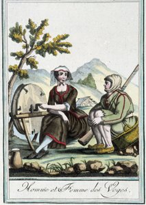 Man and Woman of the Vosges - in “Encyclopédie des voyages” by J. Grasset St Sauveur, Deron, Paris