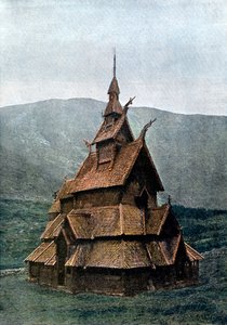 Borgund stave church, Sogn og Fjordane, Norway by L Boulanger