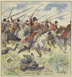Cossack charge by L. Malespine