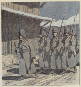 Russian patrol in Port Arthur