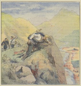 Russian Sentry Spying on a Japanese Patrol