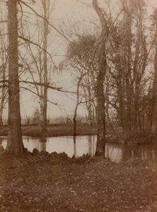 Album of the First World War in Friuli-Venezia Giulia: the pond in the park of Villa Brazza, Hospital of war n. 17, Soleschiano Manzano by L. Verdiani