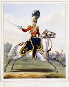 An Officer of the 17th Lancers on Horseback by L. and Eschauzier Mansion