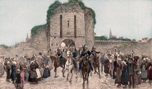 Cavalry Leaving a Breton City by Lady  Butler