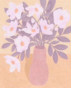 Flowers in Pink Vase