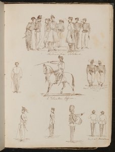 Studies of Eight Soldiers Inscribed 
