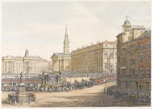 The Funeral Car and Procession at the State Funeral of the Duke of Wellington Passing Mansion House November 18th 1852