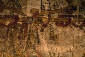 Bas-relief from the Temple of Derr, Lower Nubia, Egypt, Egyptian Civilization, New Kingdom, Dynasty XIX by Amadeo (after) Modigliani