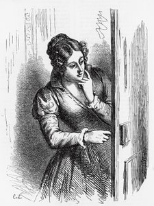 Illustration for Rise and Fall of Cesar Birotteau, novel by Honore de Balzac from Human Comedy, engraving by Laisne