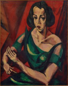 Female Portrait (Woman in Green Dress)