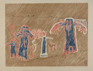 Petroglyph - Human Figures by Lala Eve Rivol