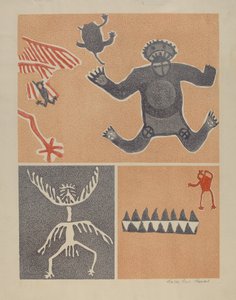 Petroglyph - Human Figures by Lala Eve Rivol