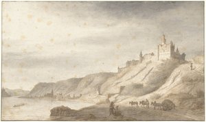 Rheinfels Castle near St. Goar on the Rhine by Lambert Doomer
