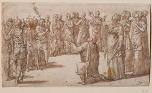 Augustus and the Tiburtine Sibyl by Lambert Lombard
