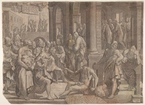 Saint John and Saint Peter Healing the Cripple, 1553 by Lambert Suavius